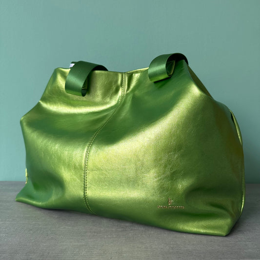 Maxi bag laminate green